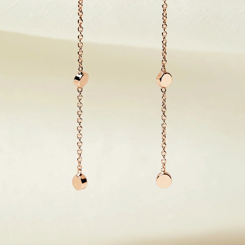 Rose Gold treasure drop earrings